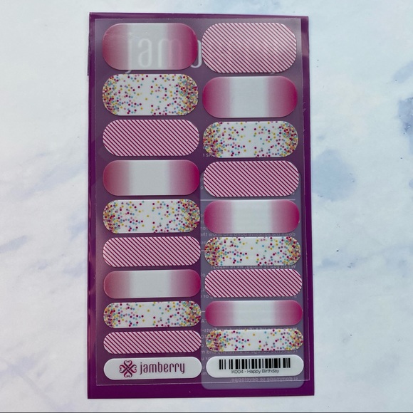 Jamberry nail wraps- Happy Birthday full sheet - Picture 2 of 3